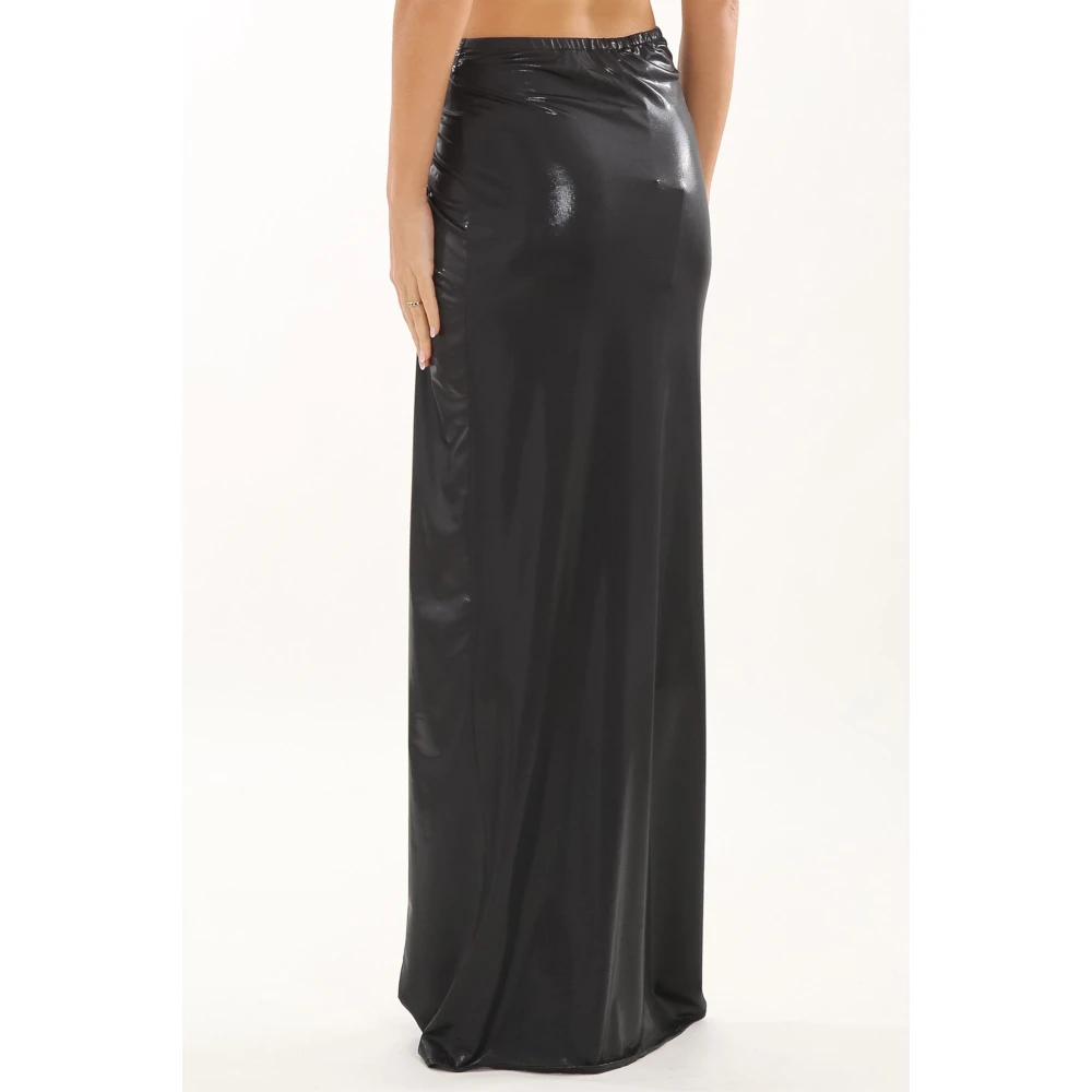 Aniye By Gelamineerde Lange Rok in 336 Black Dames