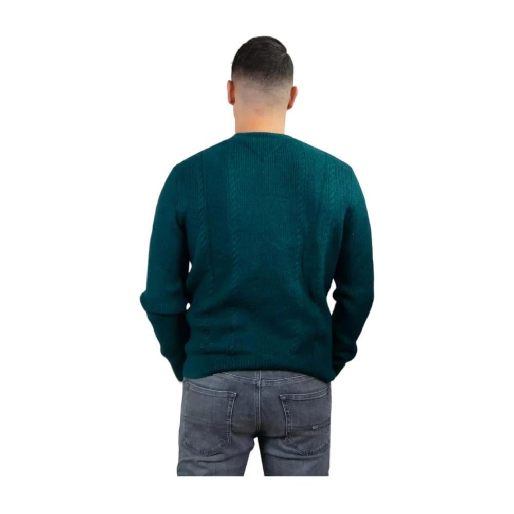 Tommy Hilfiger Slim Fit Gebreide Trui Green Heren