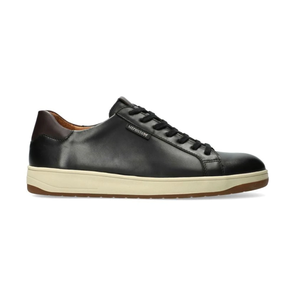 Mephisto Zwarte vetersneaker voor heren Heren Schoenen