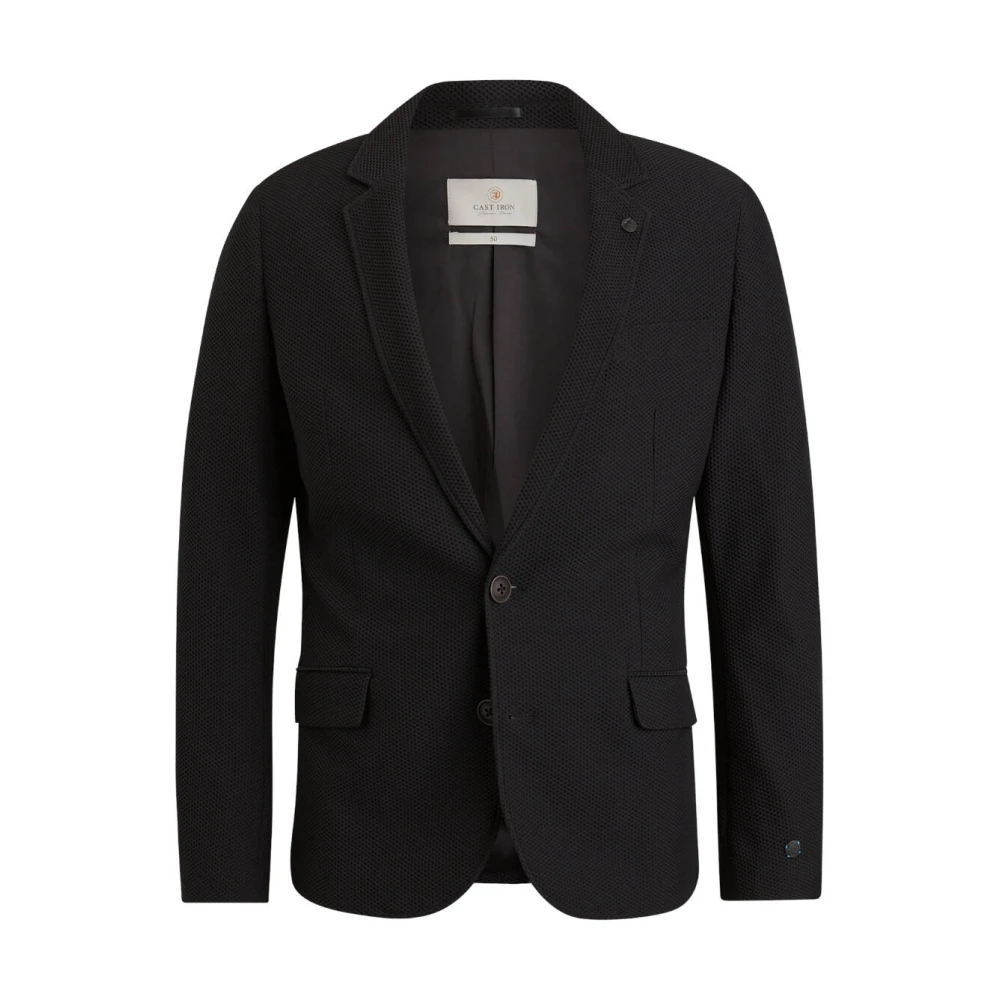 Cast Iron Gestructureerde Gebreide Blazer Black Heren