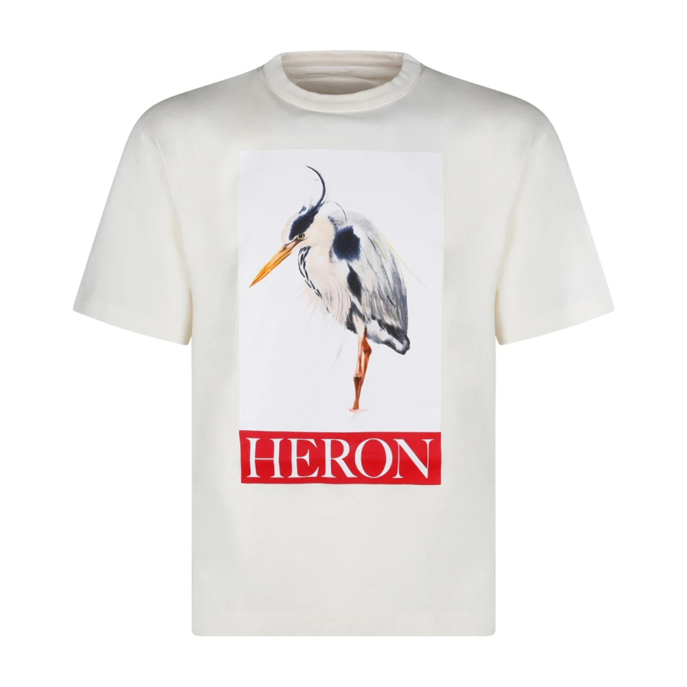Heron Preston Uniek Design Pinaforemetal T-Shirt voor Heren Beige Heren