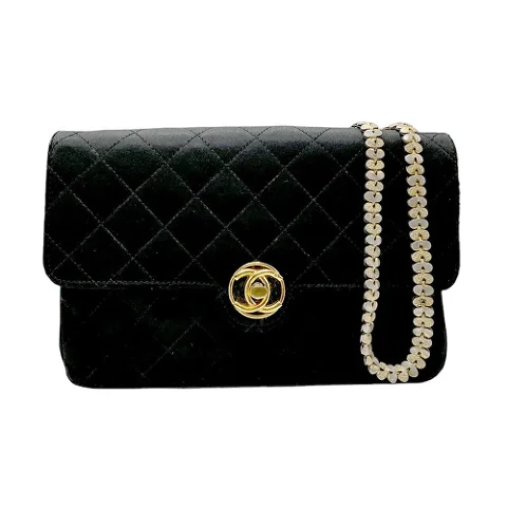 Chanel Vintage Pre-owned Satin chanel-bags Black Dames