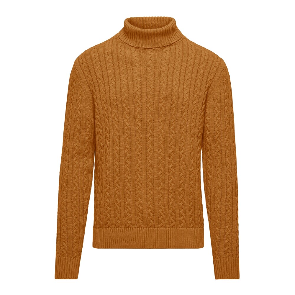 Mens yellow hot sale mock turtleneck