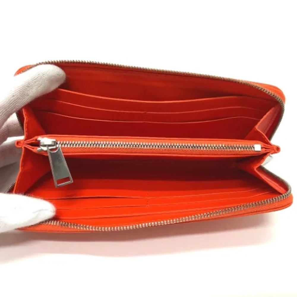 Bottega Veneta Vintage Pre-owned Leather wallets Orange Dames