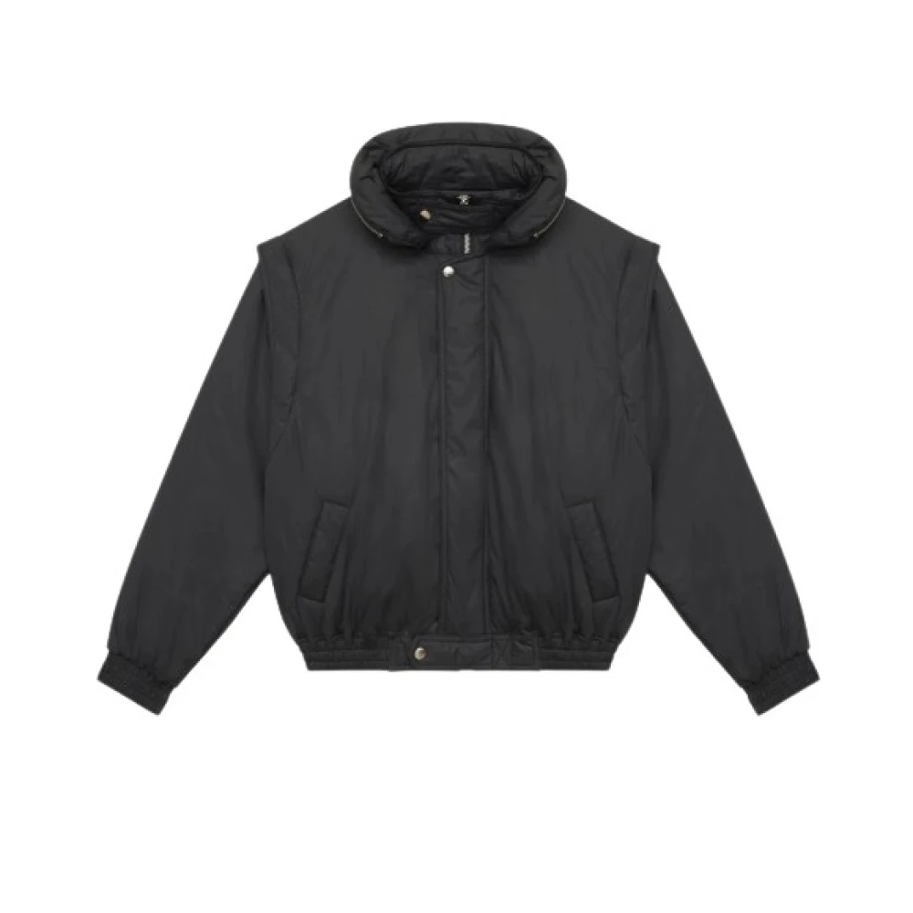 Isabel marant Katoenen blend jack met afneembare mouwen Black Heren