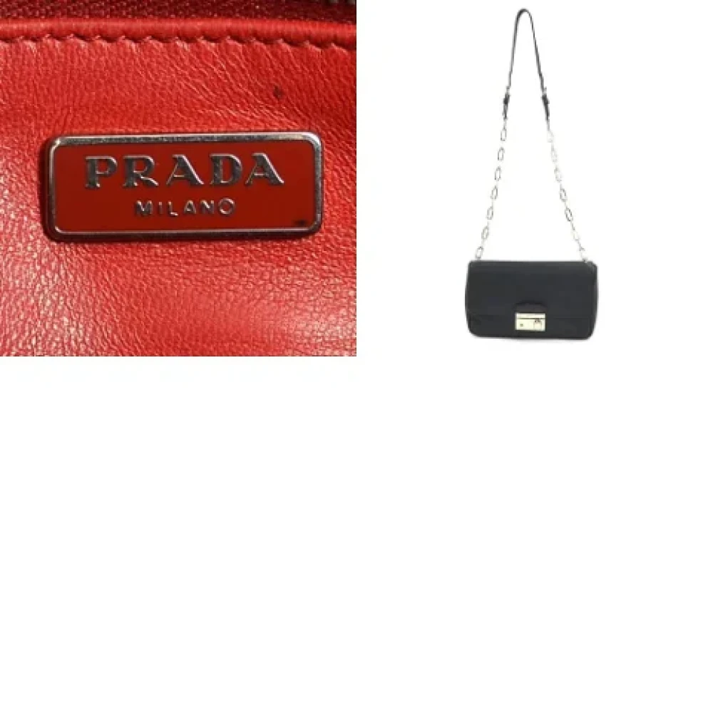 Prada Vintage Pre-owned Leather prada-bags Black Dames