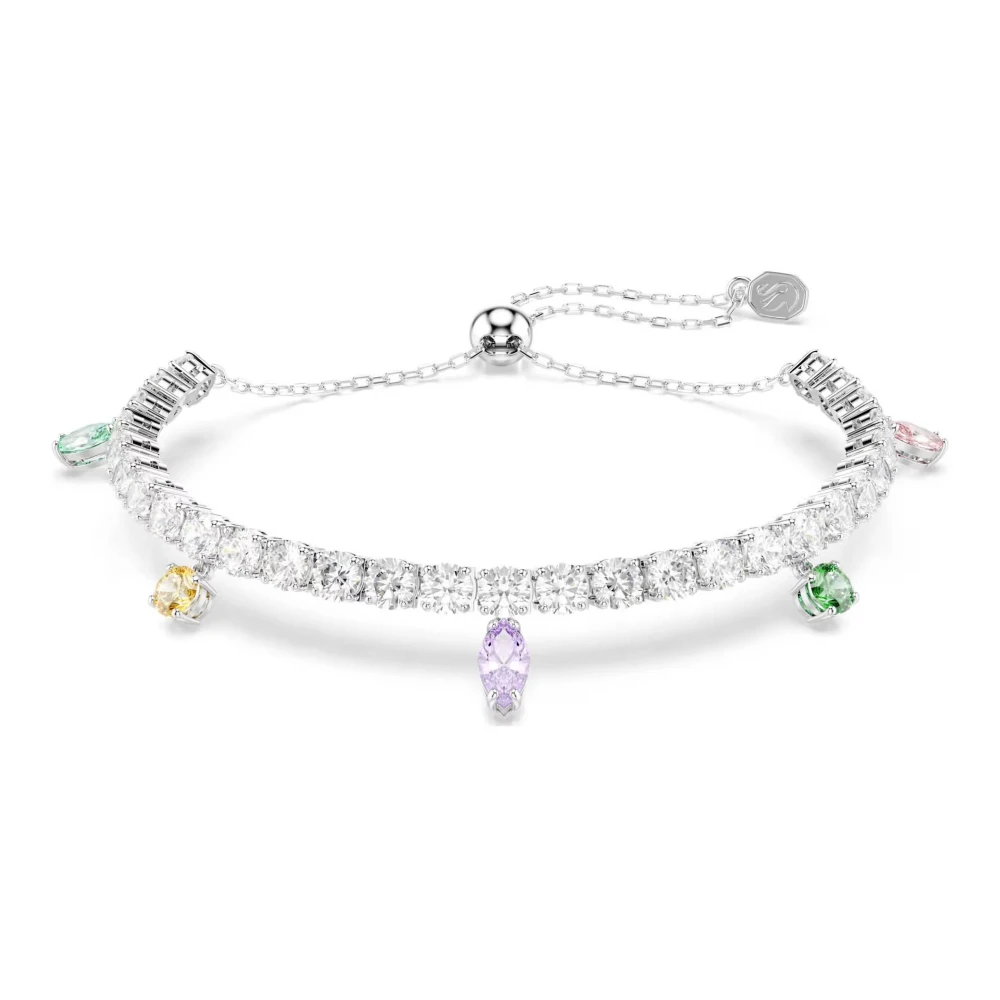 Swarovski Unisex Multicoloured Ariana Grande X Bracelet, Mixed Cuts, Rhodium Plated - Image 4