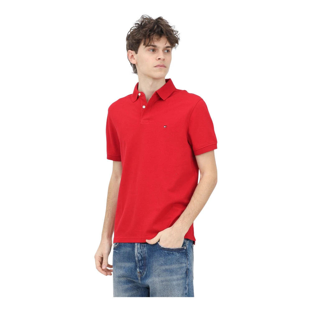 Tommy Hilfiger Röd Polo Skjorta Klassisk Design Red, Herr