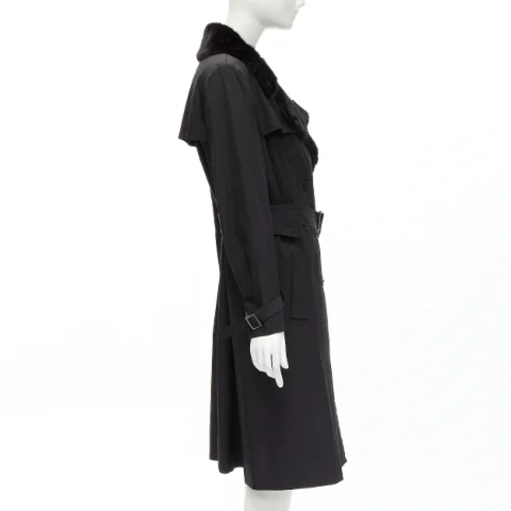 Fendi Vintage Pre-owned Silk outerwear Black Dames