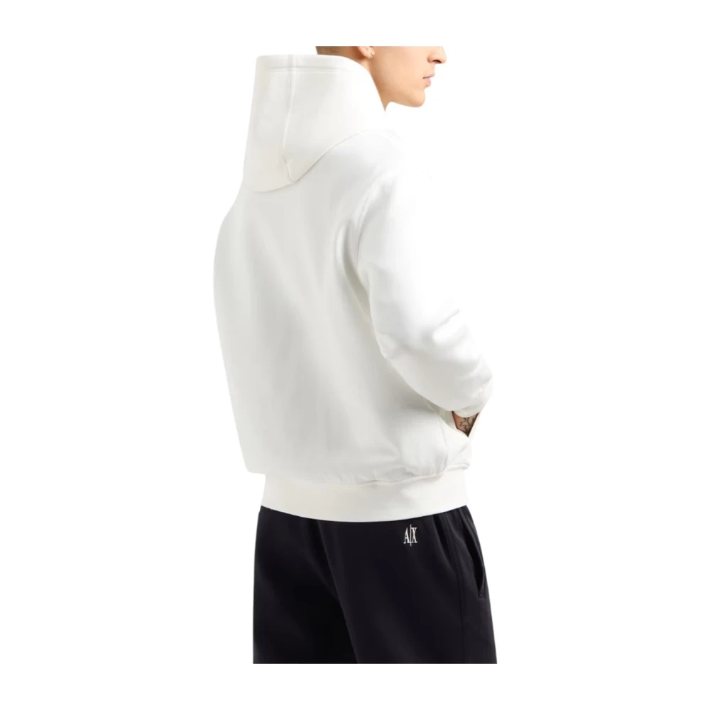 Armani Exchange Ritssluiting Hoodie Casual Praktisch Zacht Stof White Heren
