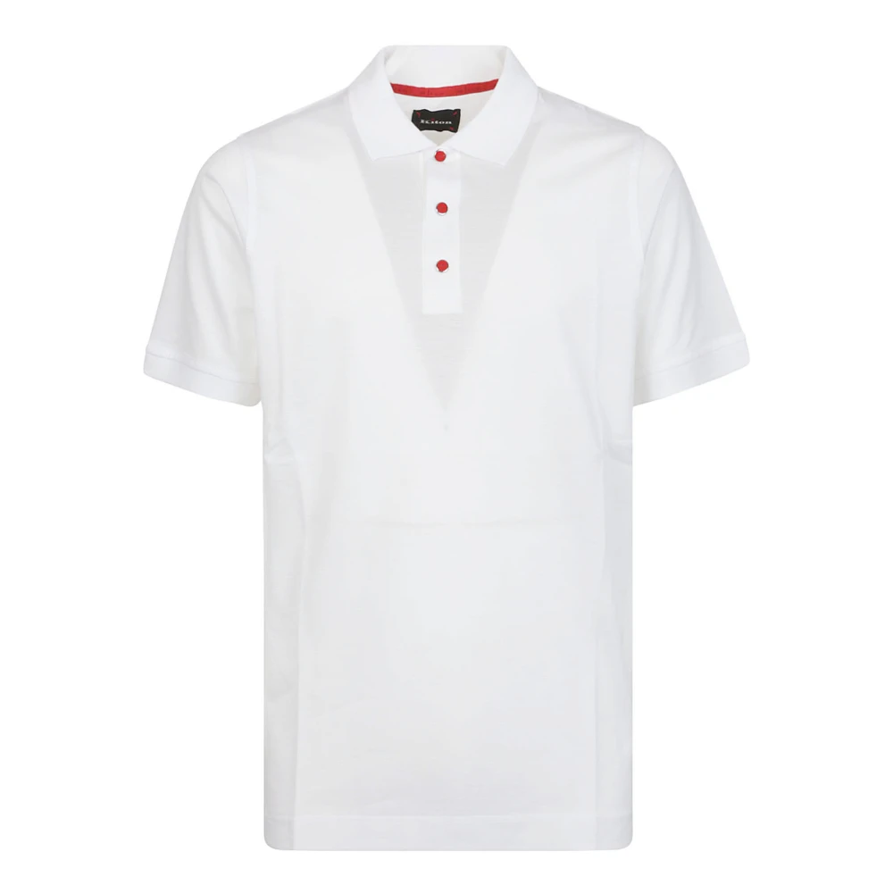 Kiton Polo Shirts White Heren