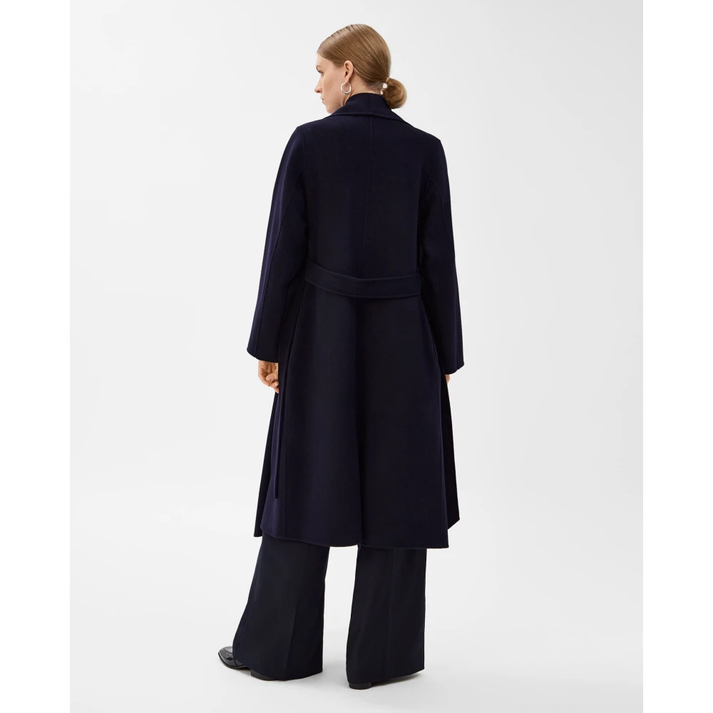 IVY OAK Minimalistische wollen jas met reverskraag Blue Dames