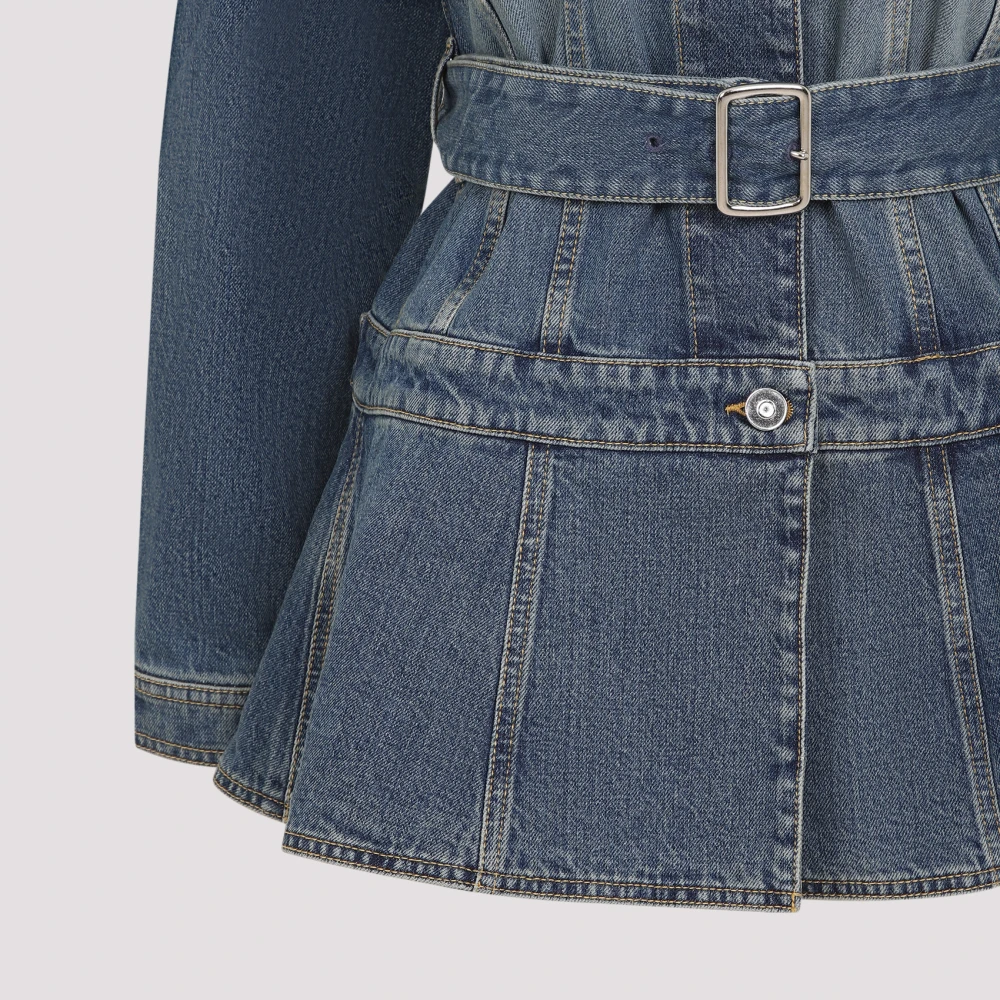 Alaïa Blauwe Jas voor Vrouwen Blue Dames