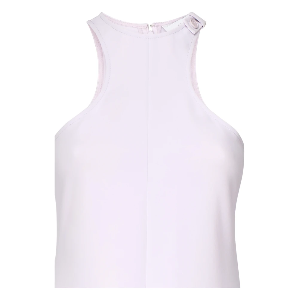 Courrèges Mouwloze A-lijn Mini Jurk Roze Pink Dames
