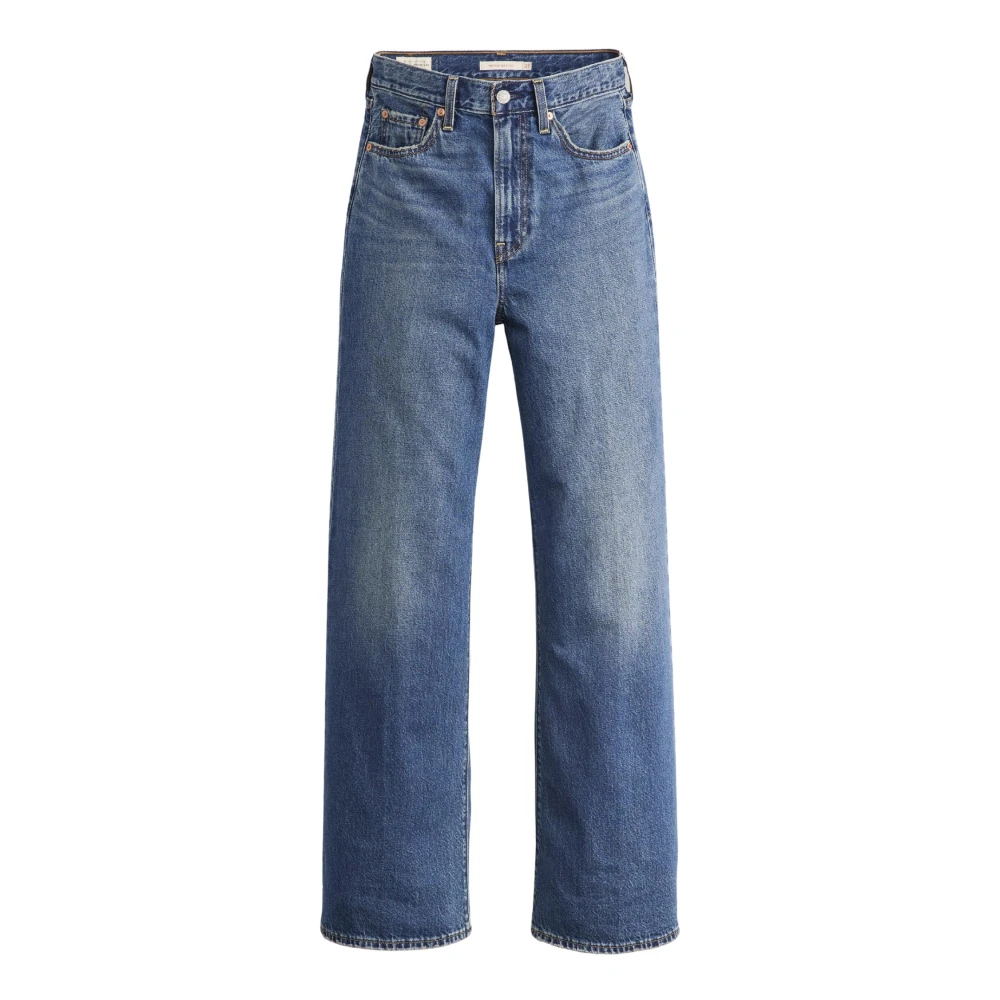 Levi's Women's Blue Ribcage Wide Leg - Straight Fit Jeans - W26 L32 - Jeans
