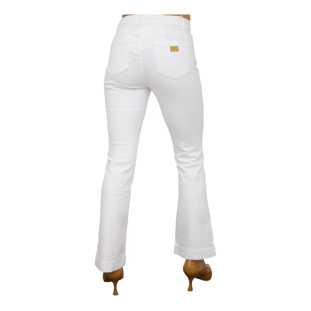 Nenette Witte Bull Tinto Trombetta Broek White Dames