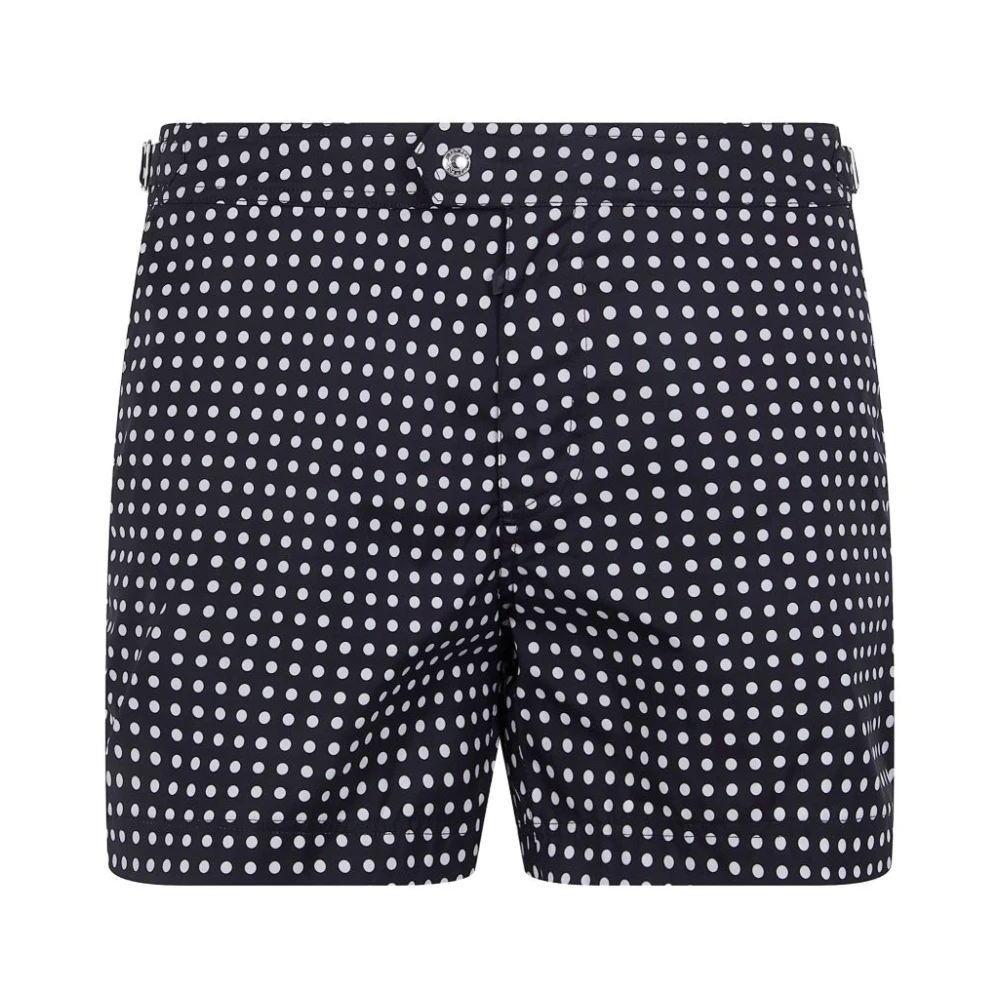 Tom Ford Men's Black Mid Dot Print Nylon Swim Short - Beachwear - 2XL - Swimwear