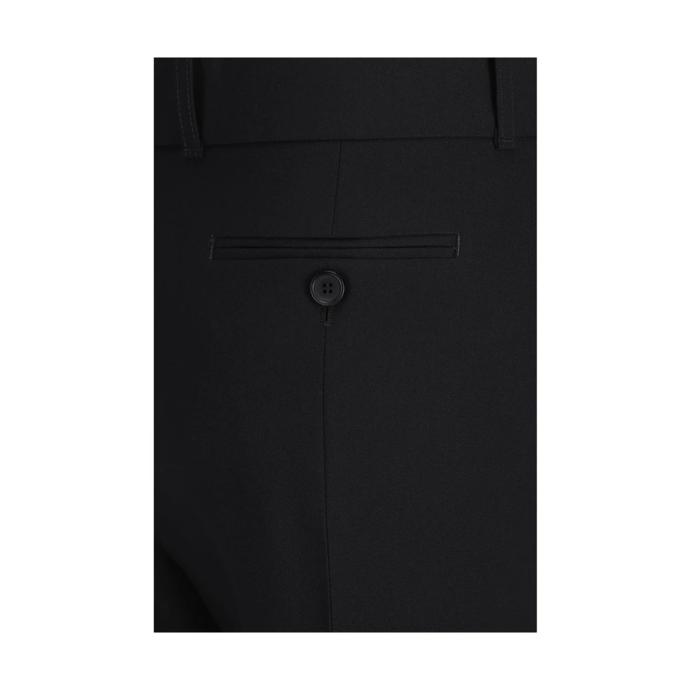 alexander mcqueen Monochrome Wollen Broek Black Dames