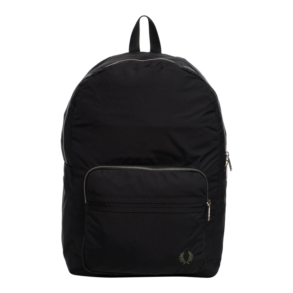 Fred Perry Stijlvolle Rugzak met Rits Black Heren