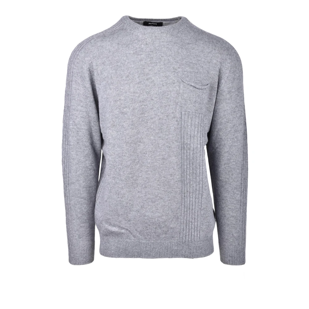 Alpha Studio Zachte Gebreide Trui Mix Black Heren