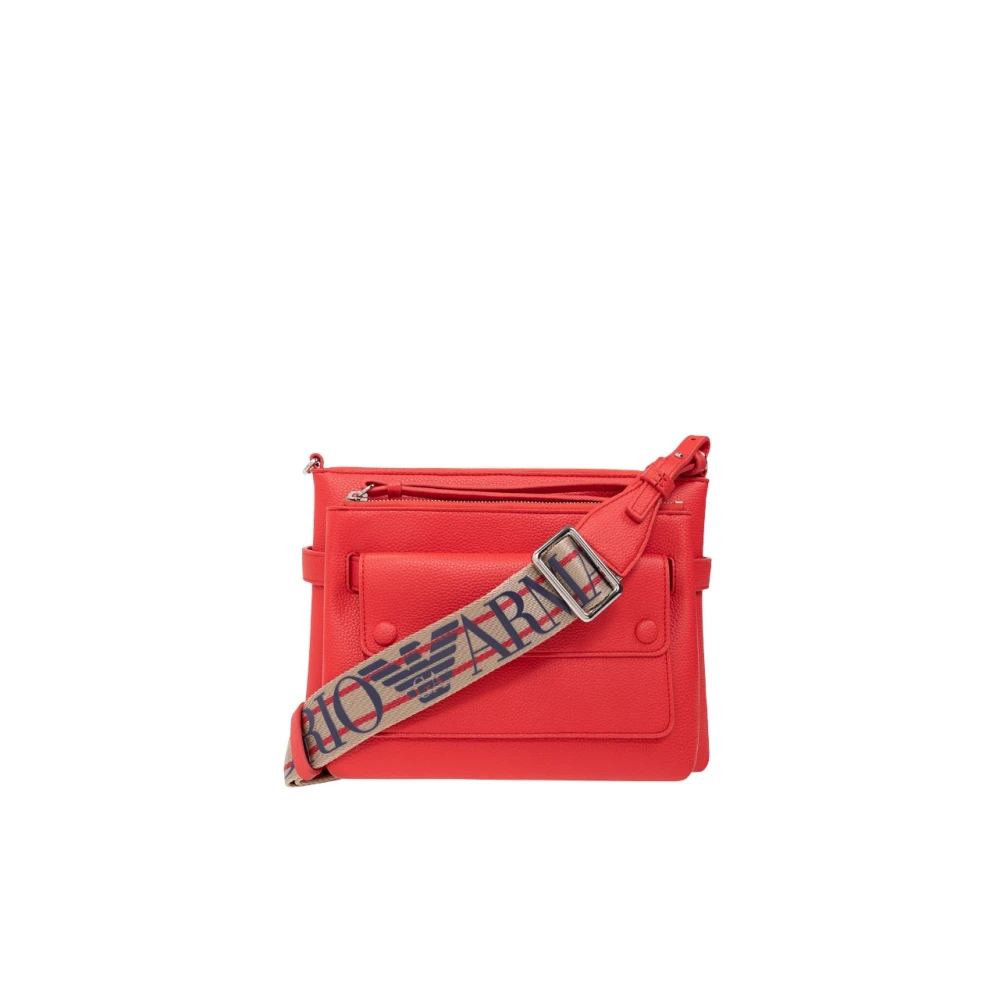 Emporio Armani Donna Rosso Borsa A Tracolla Con Tasca Esterna