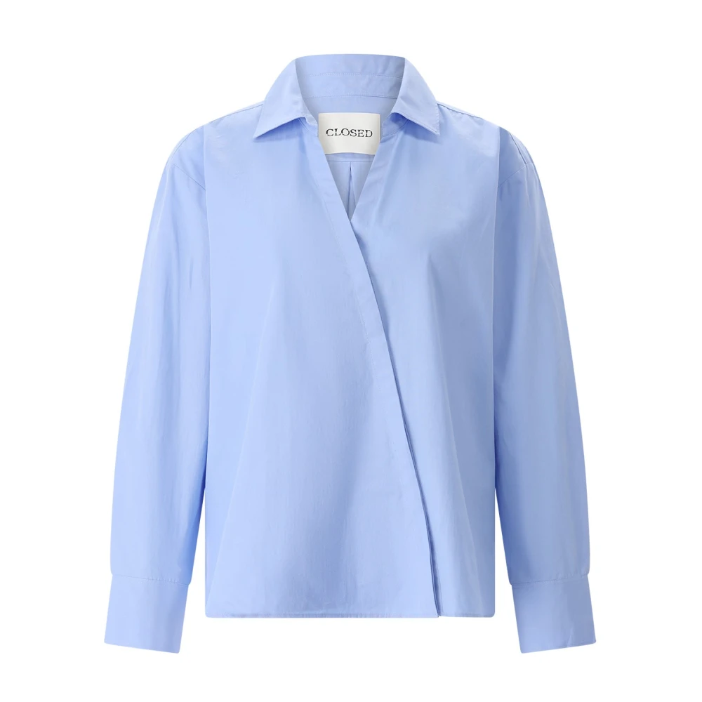 Closed Femme Bleu - Compact Poplin Blouse - Blouses Et Chemises - Taille: 36 Fr