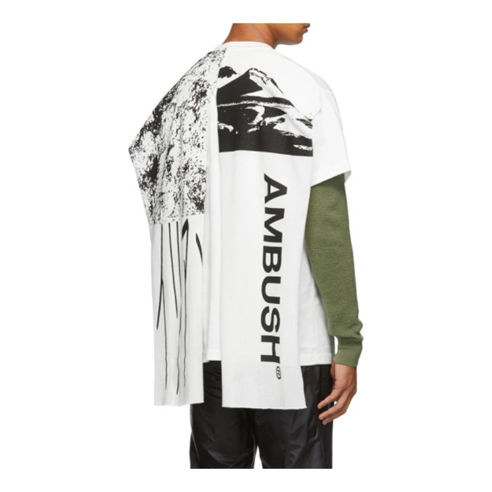 Ambush Wit Cape T-shirt met Logodetail White Heren