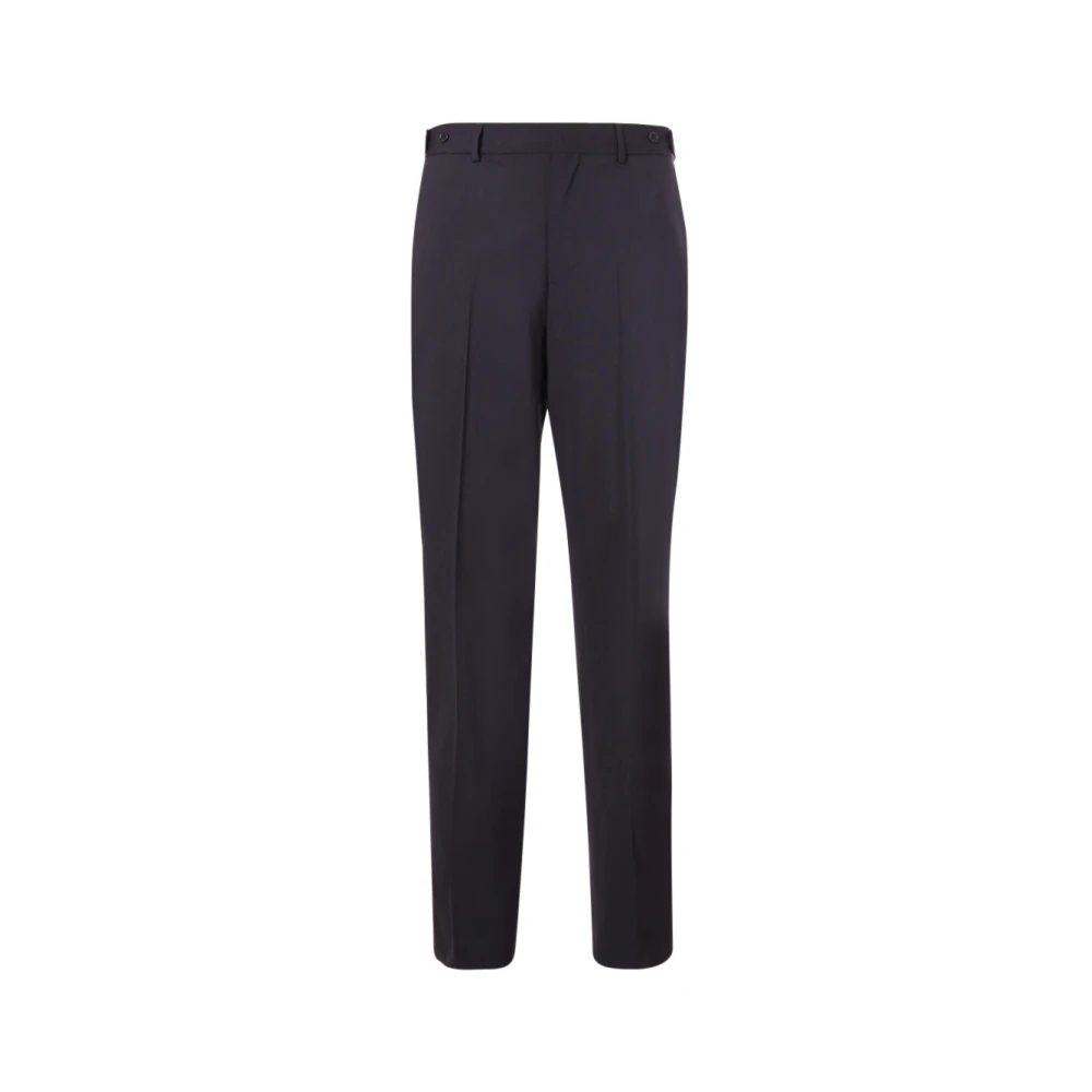 Msgm Zwarte wollen broek met ritssluiting Black Heren