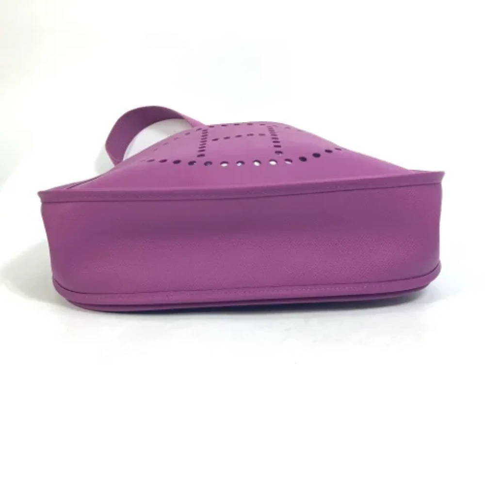 Hermès Vintage Pre-owned Leather shoulder-bags Purple Dames