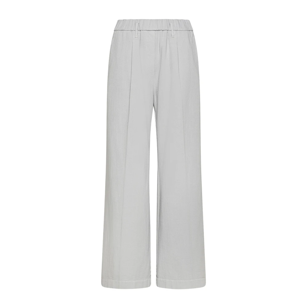 Forte Forte Women's Gray Cotton Wide Leg Pants