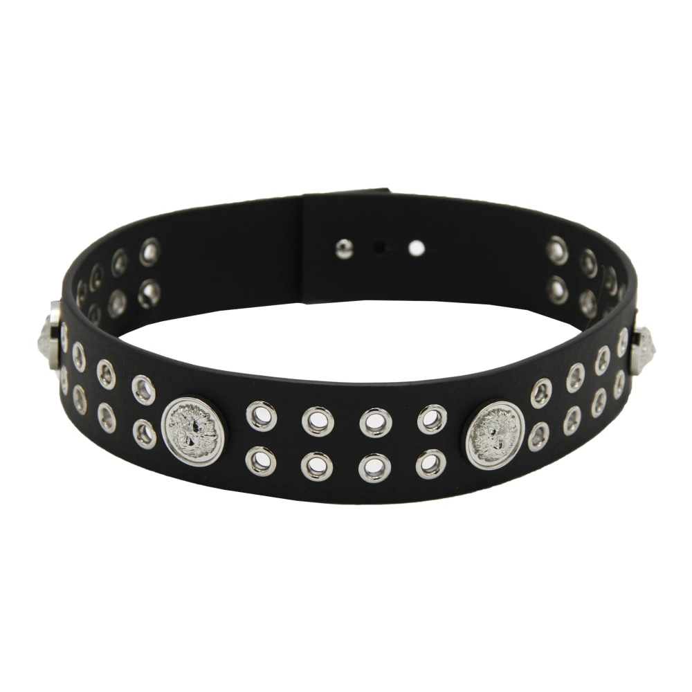 Versace Studded Läderarmband Black, Herr