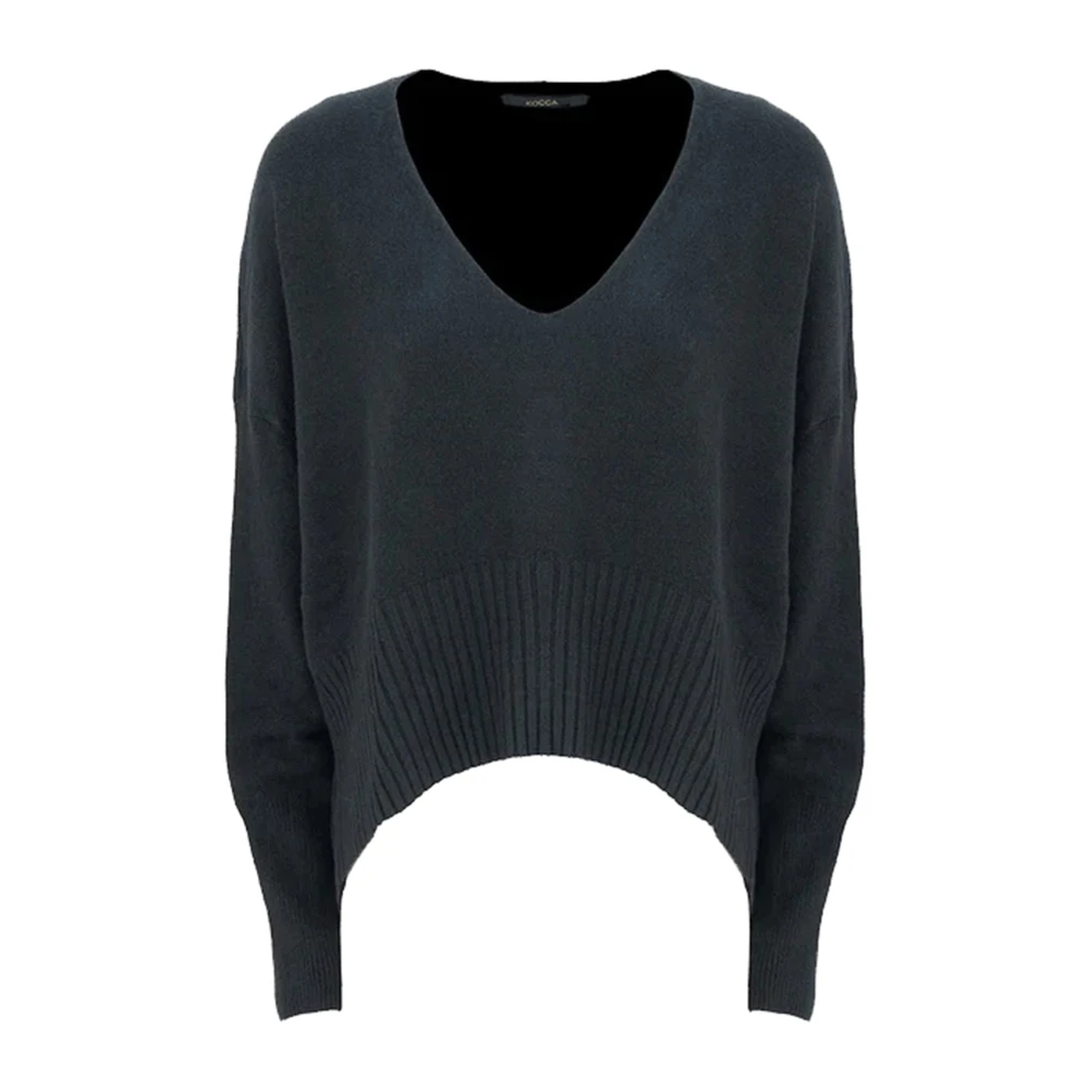 Kocca Zachte top met afhangende schouders voor dames Black Dames