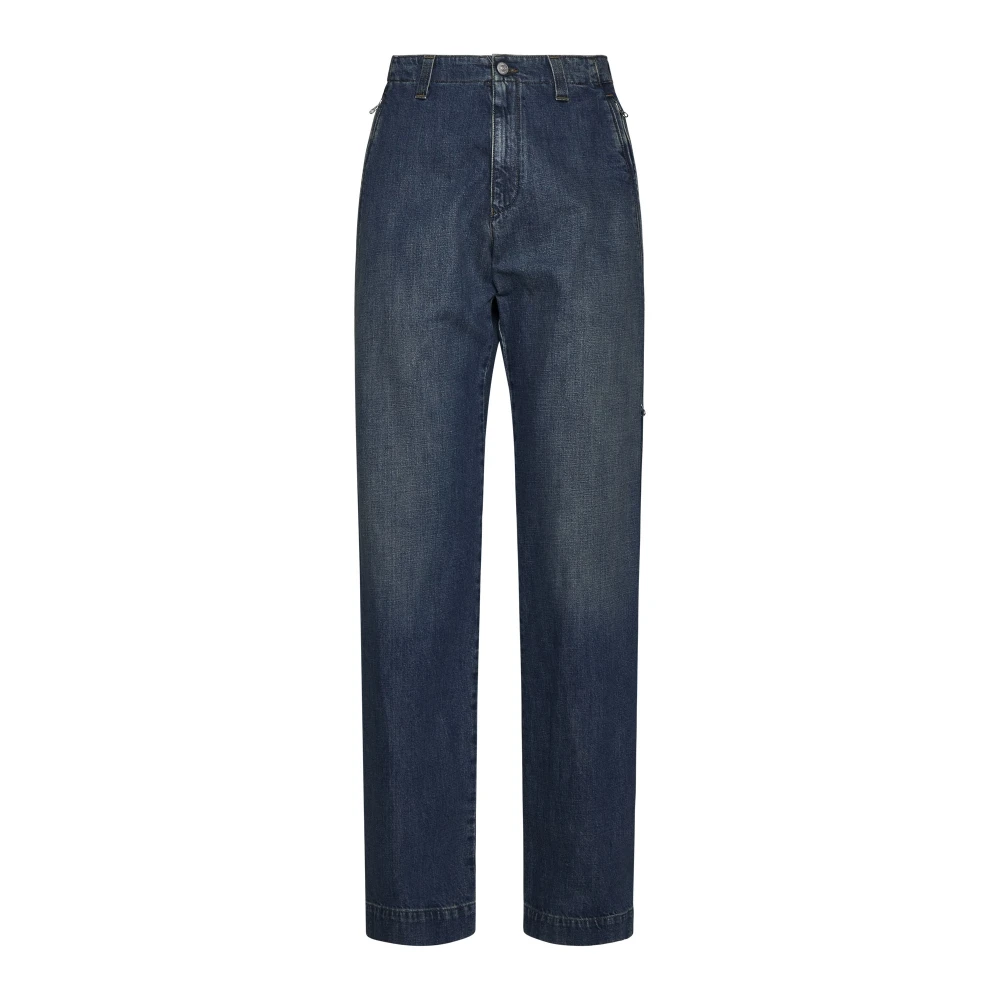 MM6 Maison Margiela Indigo Wide Leg Denim Jeans Blue Heren