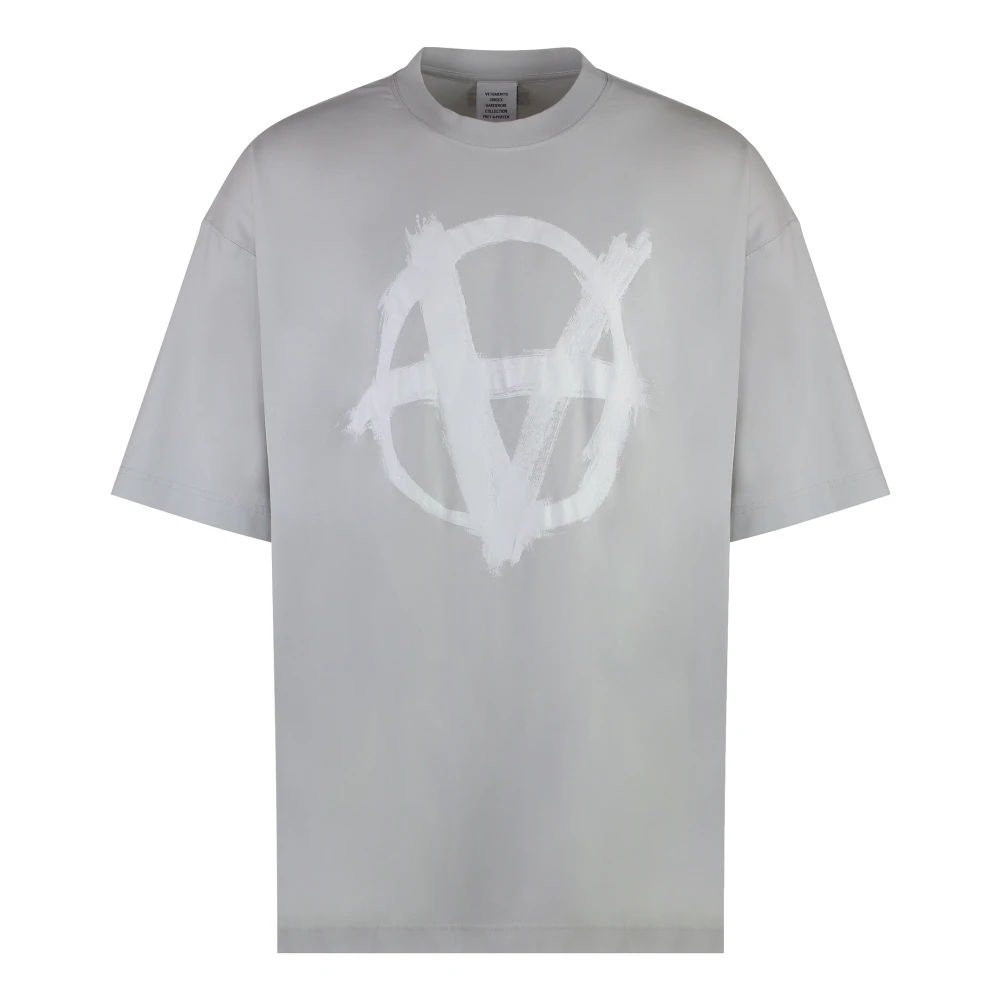 Vetements Anarki Bomull T-shirt Gray, Herr