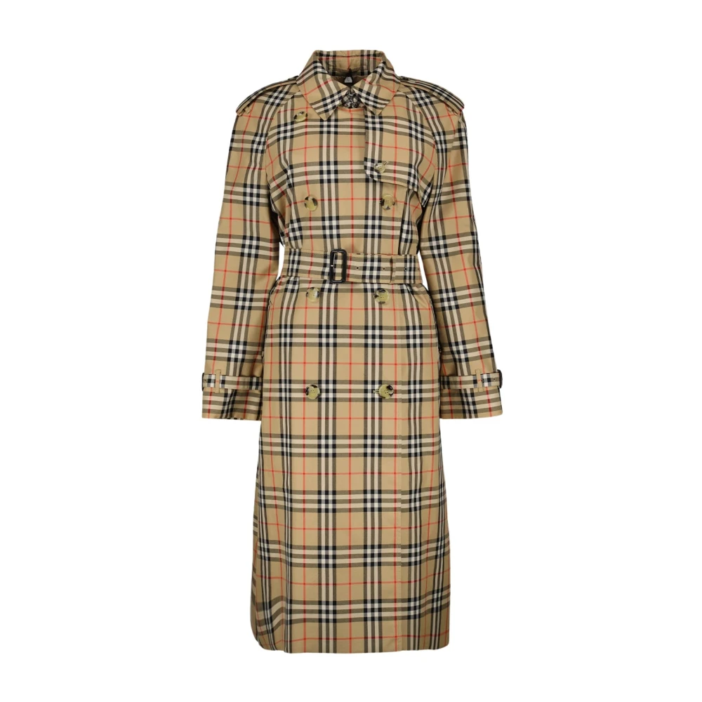 Burberry Women's Beige Vintage Check Trench Coat - Trench Coats - 2XS - Coats
