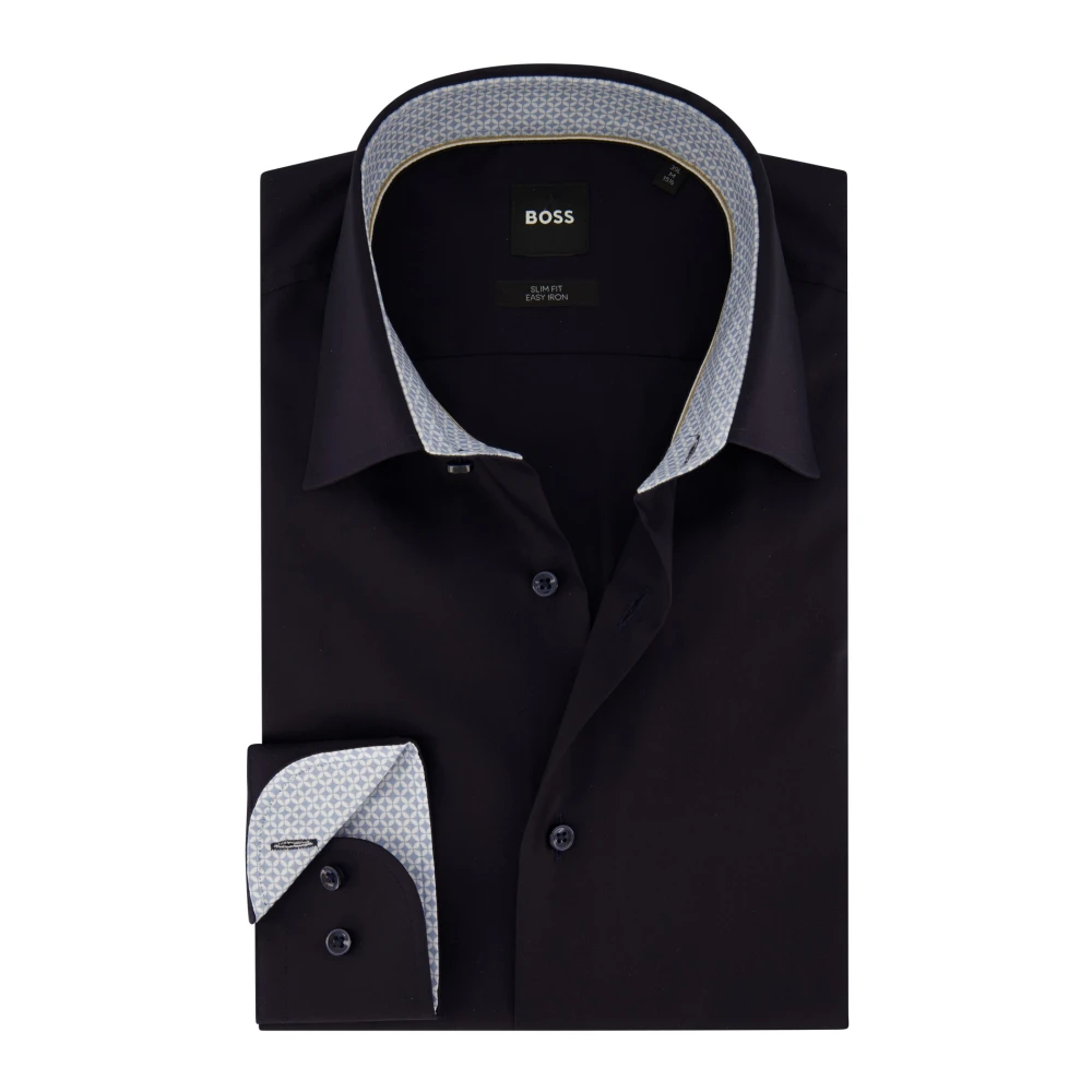 Hugo Boss Donkerblauw Zakelijk Overhemd Slim Fit Blue Heren