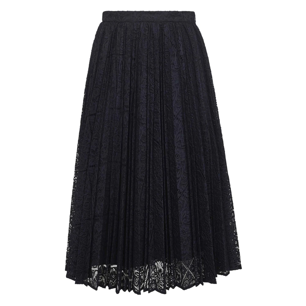 Max Mara Studio Blue Midi Skirts, Female, L, Leandro Pleated Midi Skirt
