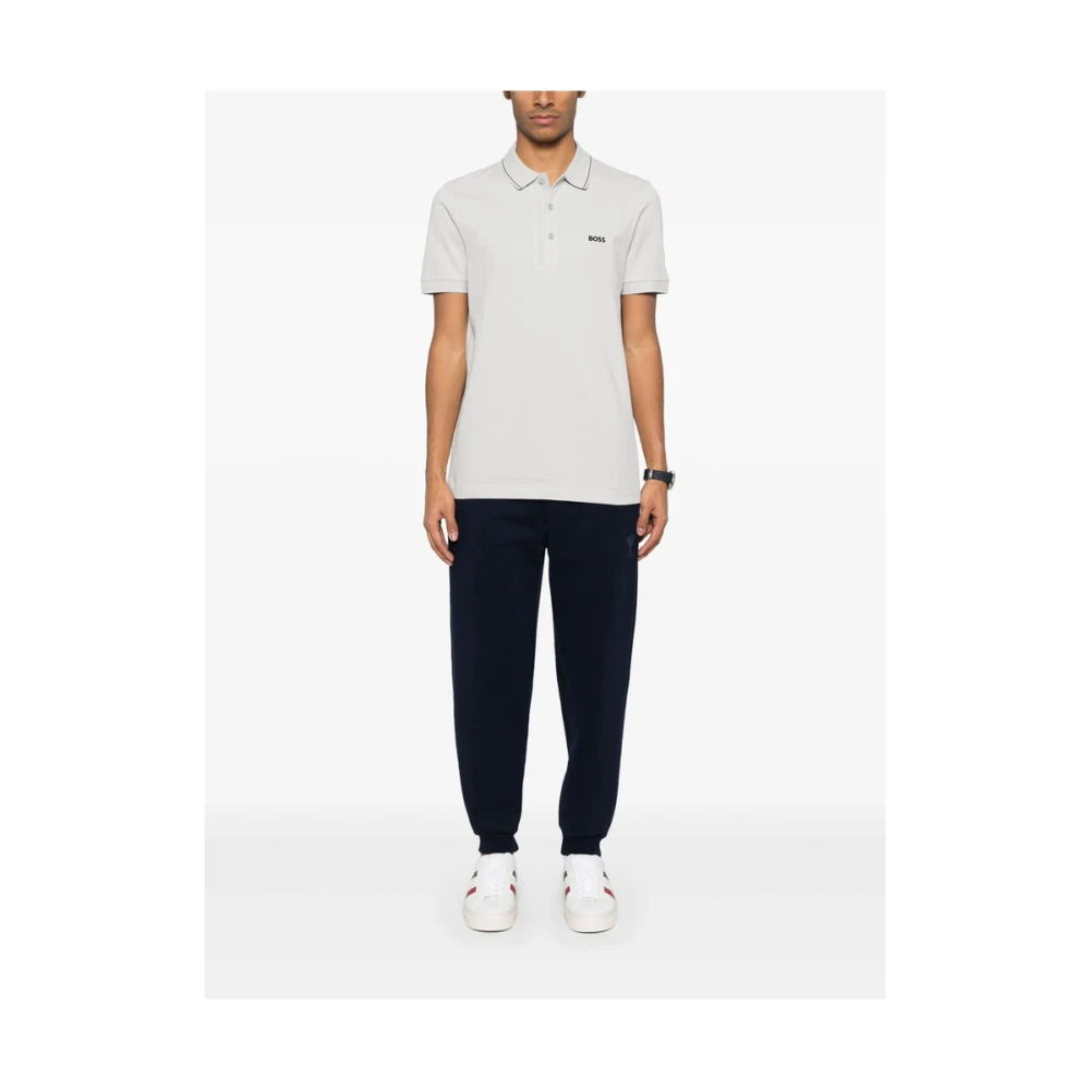 Hugo Boss Grijze Sweater met Korte Mouwen Gray Heren