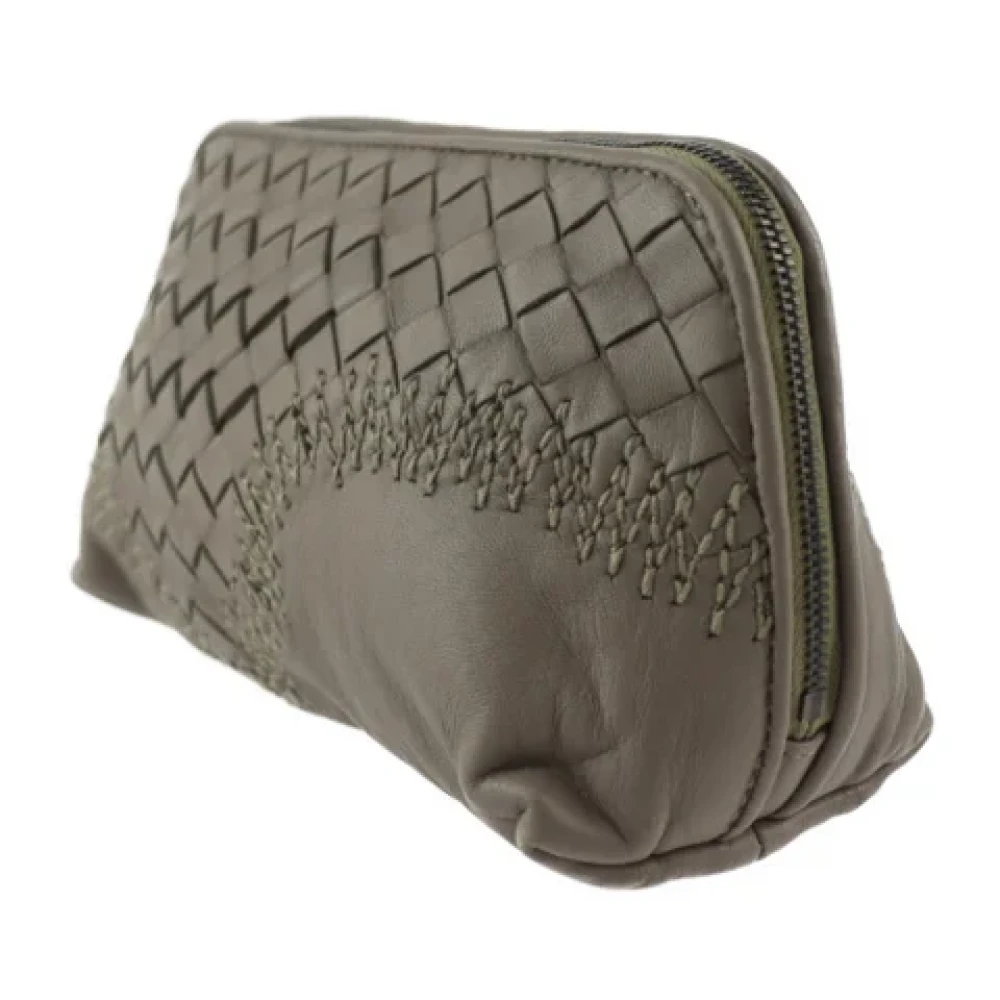 Bottega Veneta Vintage Pre-owned Fabric pouches Brown Dames