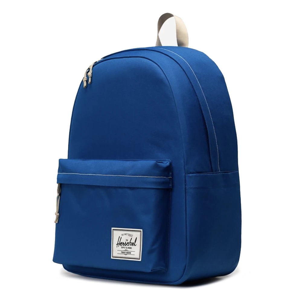 Herschel XL Klassieke Rugzak Blauw Witte Stiksels Blue Unisex