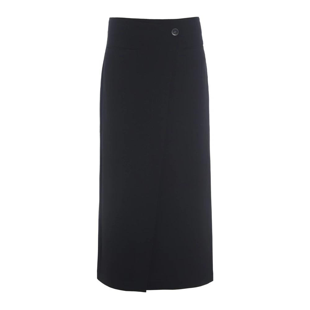Bitte Kai Rand Zwarte Wikkelrok Nami Crepe Black Dames