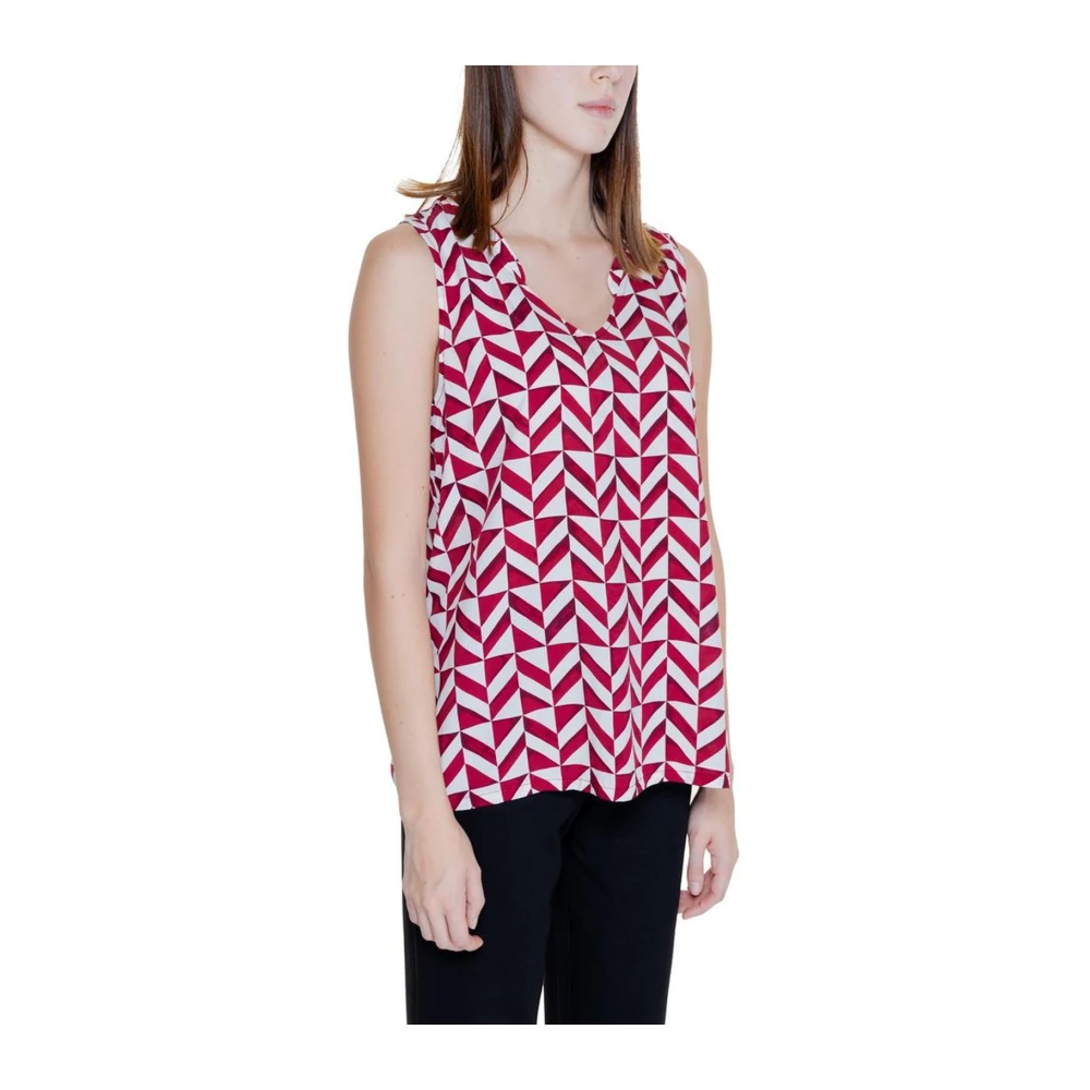 Street One Rode Viscose Tanktop Damescollectie Red Dames