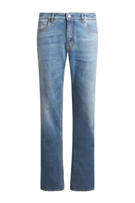 Blå Denim Straight Jeans Roma