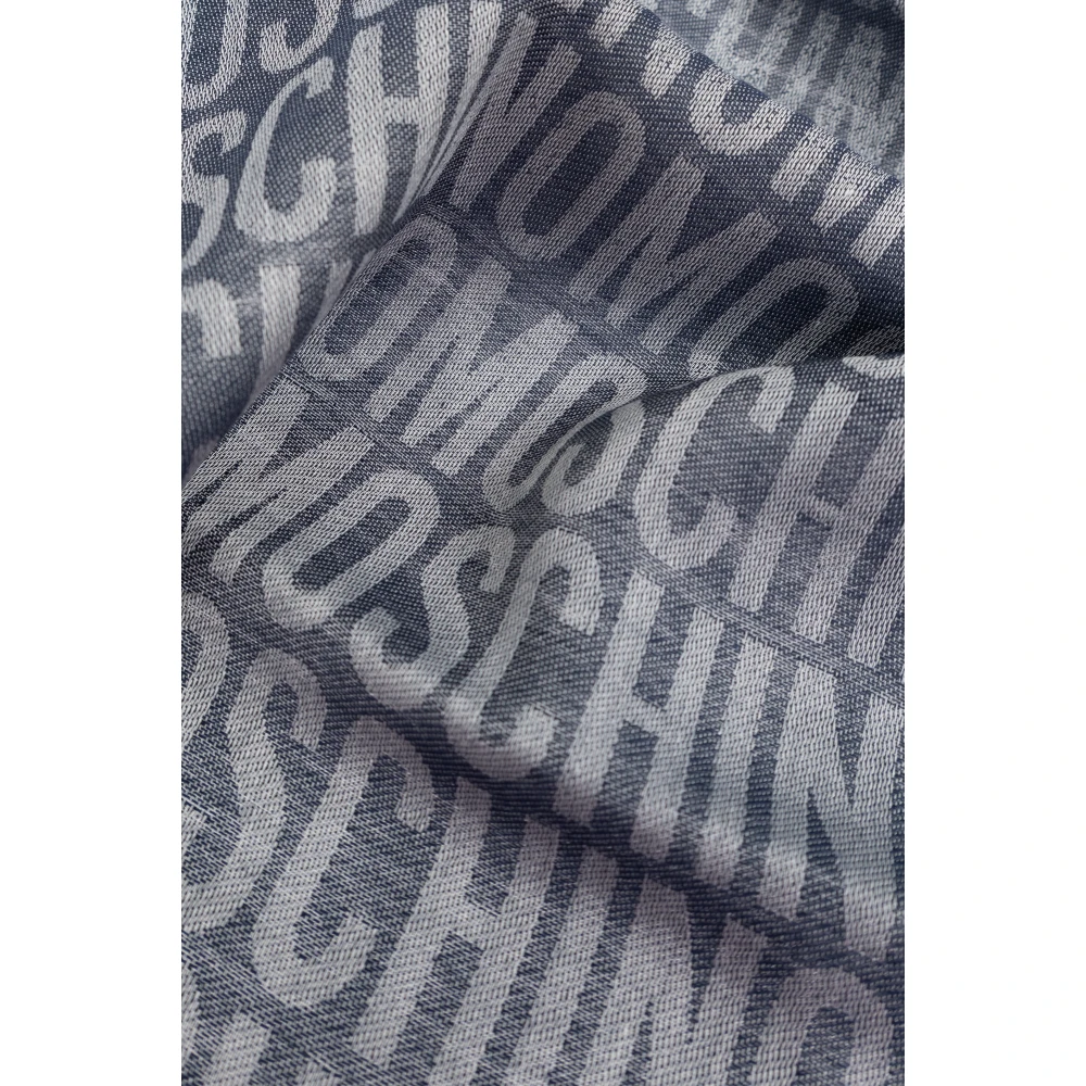 Moschino Sjaal met monogram Blue Unisex