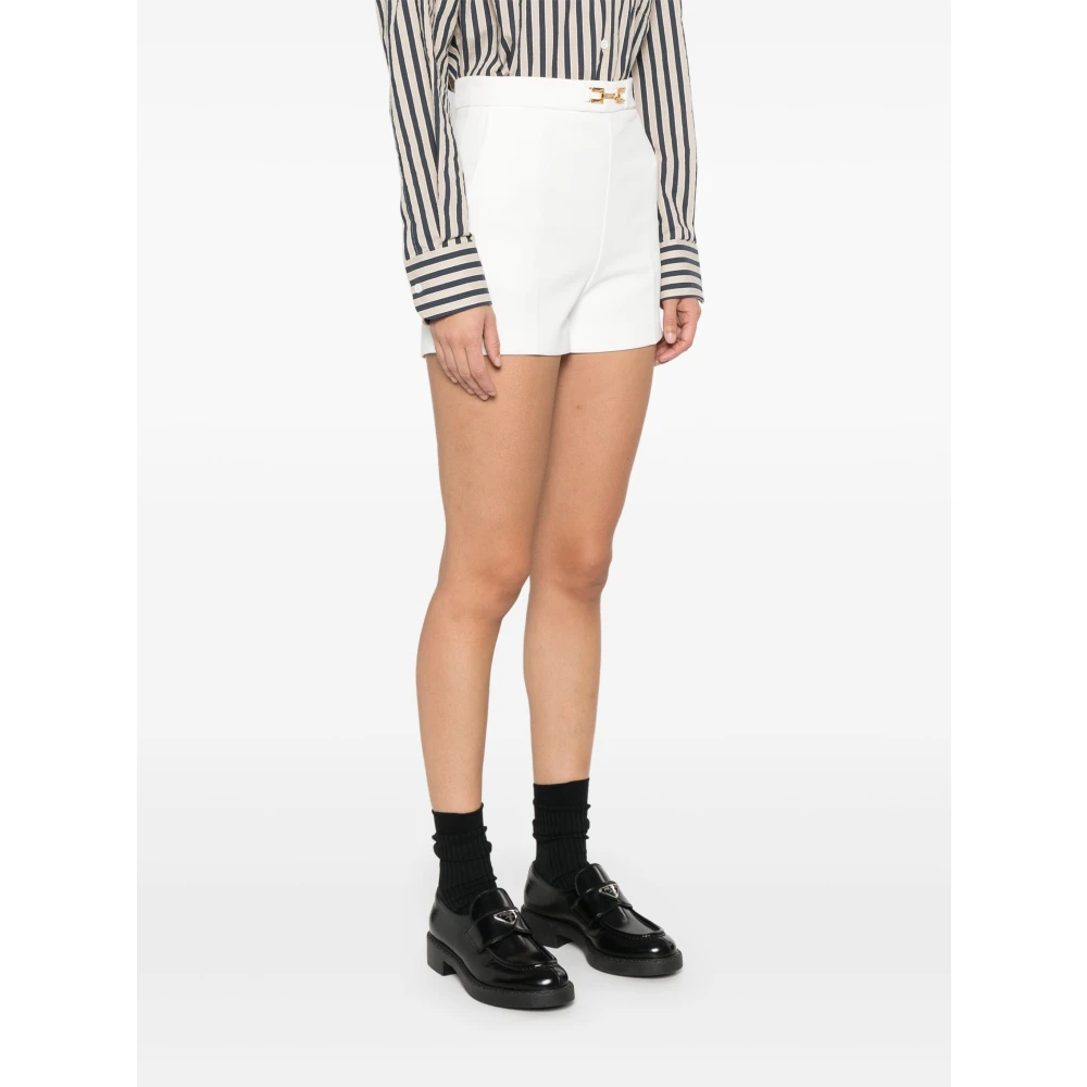 Elisabetta Franchi Korte Avorio Mode Shorts White Dames