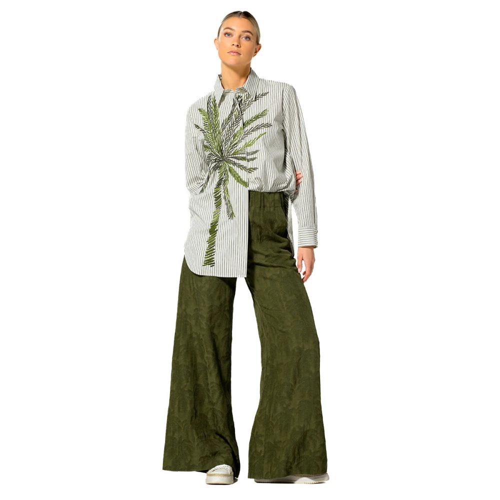 Caroline Biss Elegant Broek 1542 Green Dames