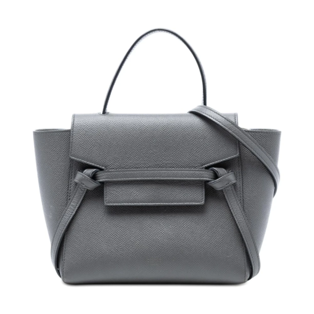 Celine Vintage Women's Gray Pre-Owned Top Handle Bag