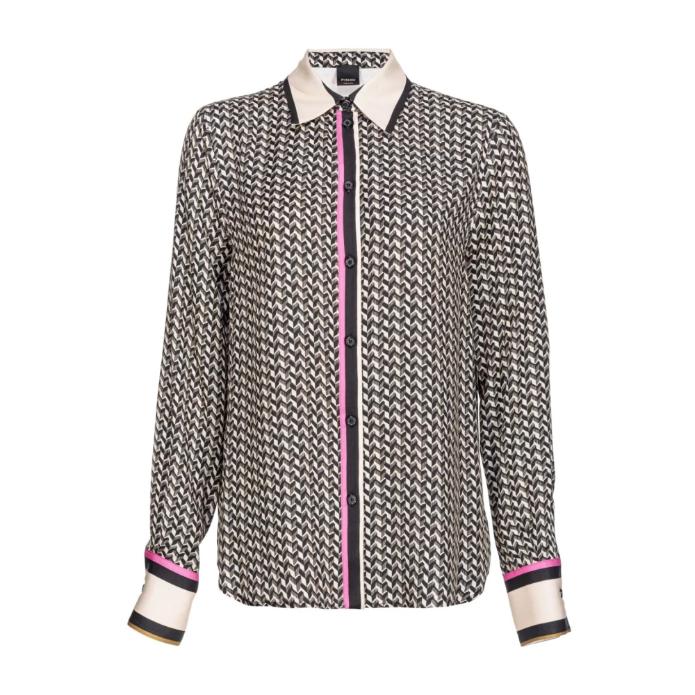 Pinko Geometrisch Patroon Multicolor Overhemd Multicolor Dames