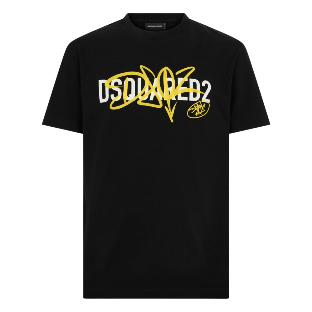 Dsquared2 , T-Shirts, Male, Black, 2XL, Cool Fit T-Shirt