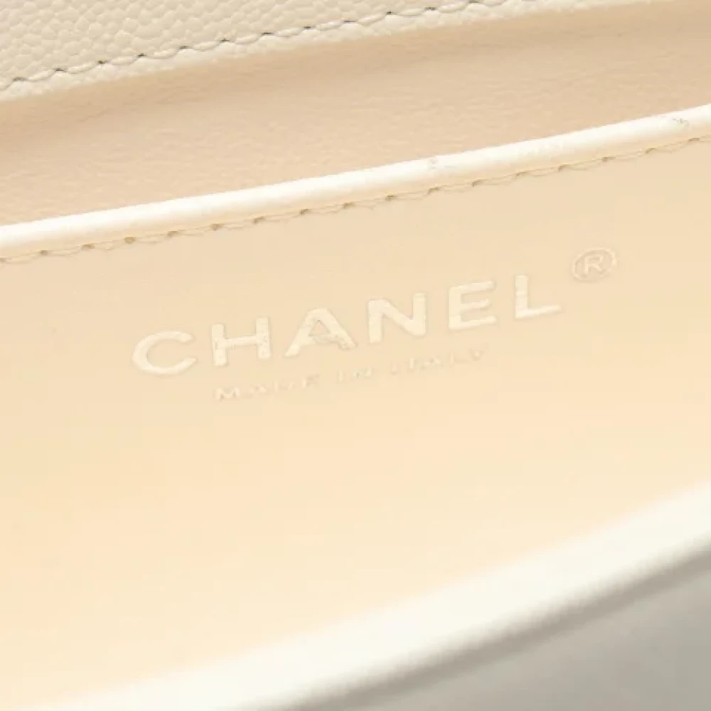 Chanel Vintage Pre-owned Leather chanel-bags White Dames